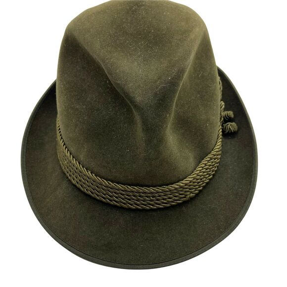 Vintage Mimrof Mens Green Felt Oktoberfest Fitted Classic Tyrolean Hat Size 7 - Picture 4 of 12